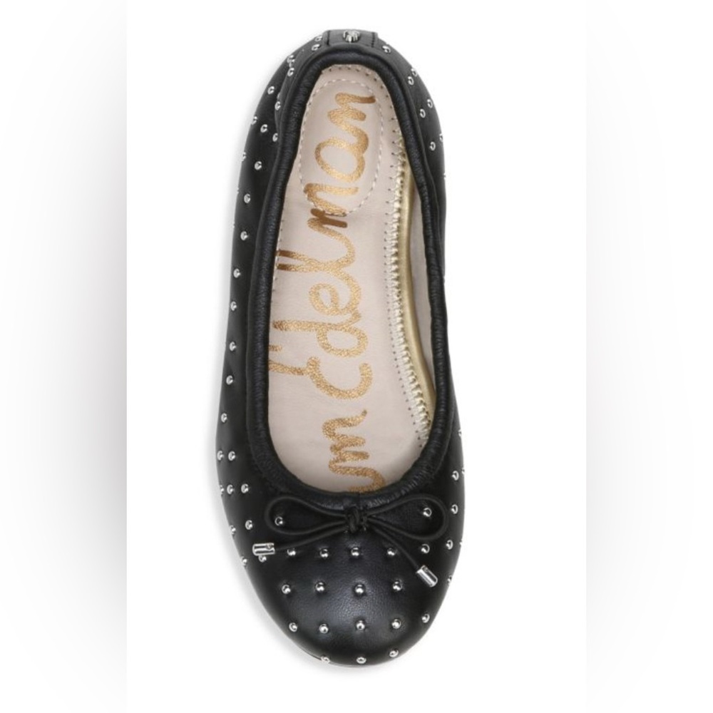 Sam Edelman Girls Black Studded Ballet Flats